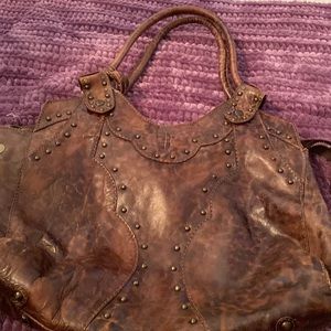 Frye large leather over shoulder bag